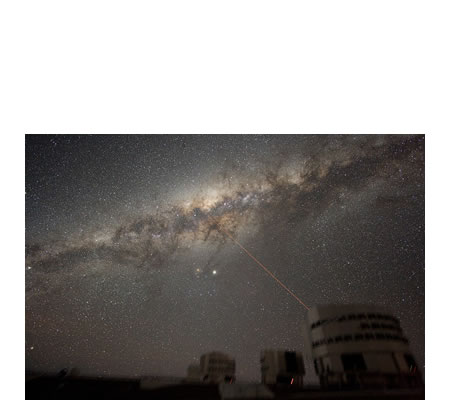 Centro Galáctico de la Vía Láctea visto desde el Observatorio Paranal